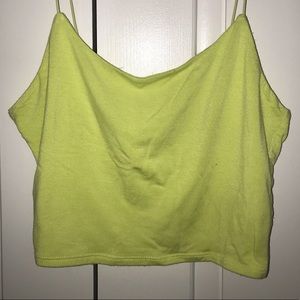 Neon cropped tank top
